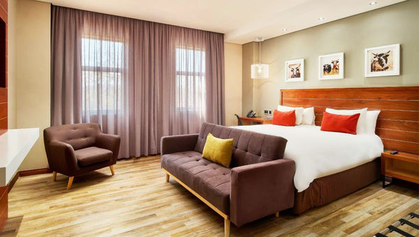 A guestroom at the Protea by Marriott Pretoria Hatfield.