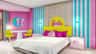 Aa Barbie Bahamas Beach Vacation guestroom at The Coral, in Atlantis Paradise Island.