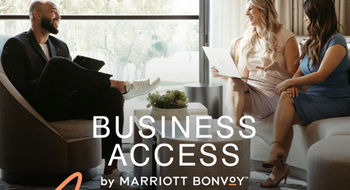 A promotional image for Business Access by Marriott Bonvoy.