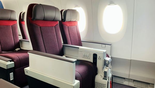 Premium economy seats on Air India's A350.