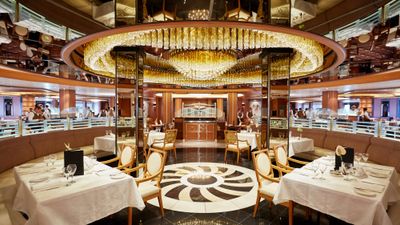 The Concerto main dining room on the Majestic Princess.