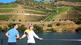 AmaWaterways guests view the Portuguese countryside from the deck of the AmaVida.