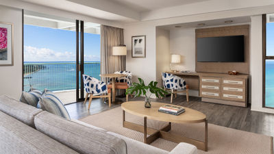 A junior suite in the Sheraton Princess Kaiulani's Ainahau Tower.