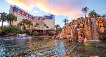 The Mirage Hotel & Casino featured many innovations in Las Vegas hospitality when it opened in 1989.