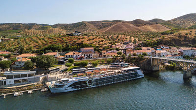 The Adorinha, a Tauck ship that sails Douro River cruises in Portugal.