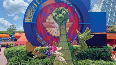 The Epcot International Flower and Garden Festival can be a draw for gardeners. Pictured, a topiary of Epcot mascot Figment.