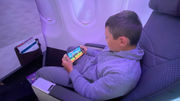 Playing on a Nintendo Switch using Hawaiian Airlines’ SpaceX Starlink satellite Wifi on a flight from San Diego to Maui.